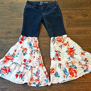 Upcycled Bell-bottom jeans Size 10